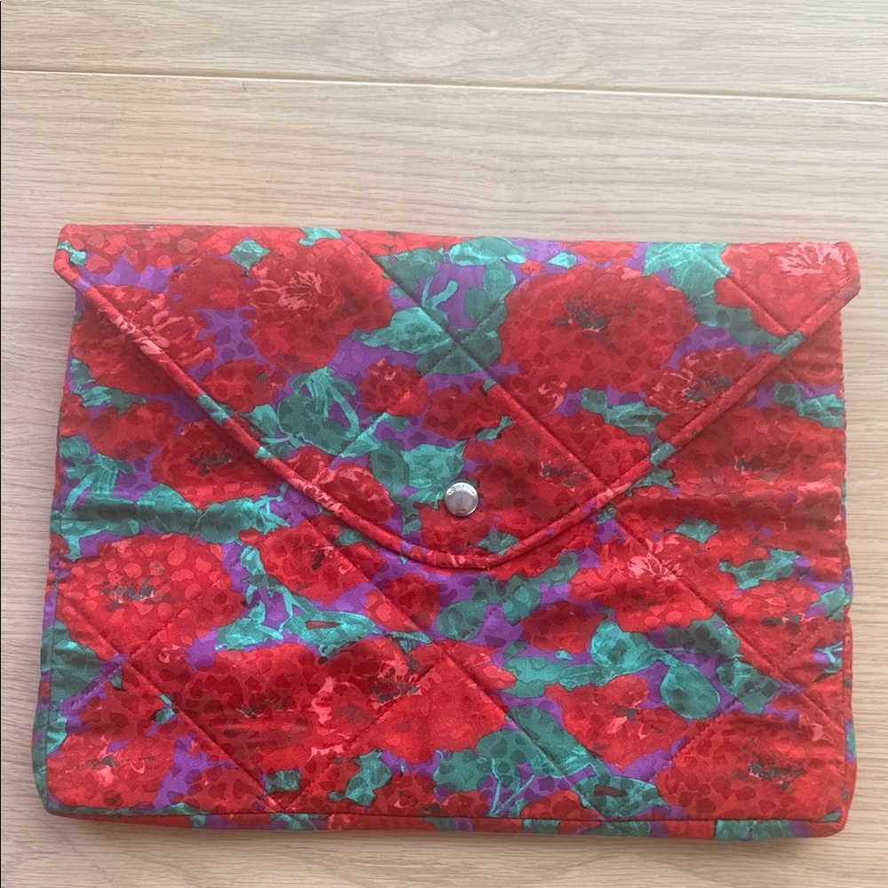 Magda Butrym Red and Green Floral Clutch